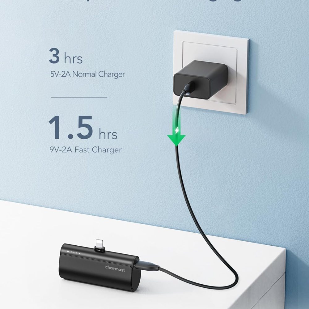 Charmast Small Portable Charger 5000mAh, Ultra-Compact 20W PD Fast Charging Power Bank Mini Battery Pack Compatible with iPhone 14/14 Pro Max/13/13 Pro Max/12/12 Pro Max/11/XR/X/8/7/6, and More - Image 6