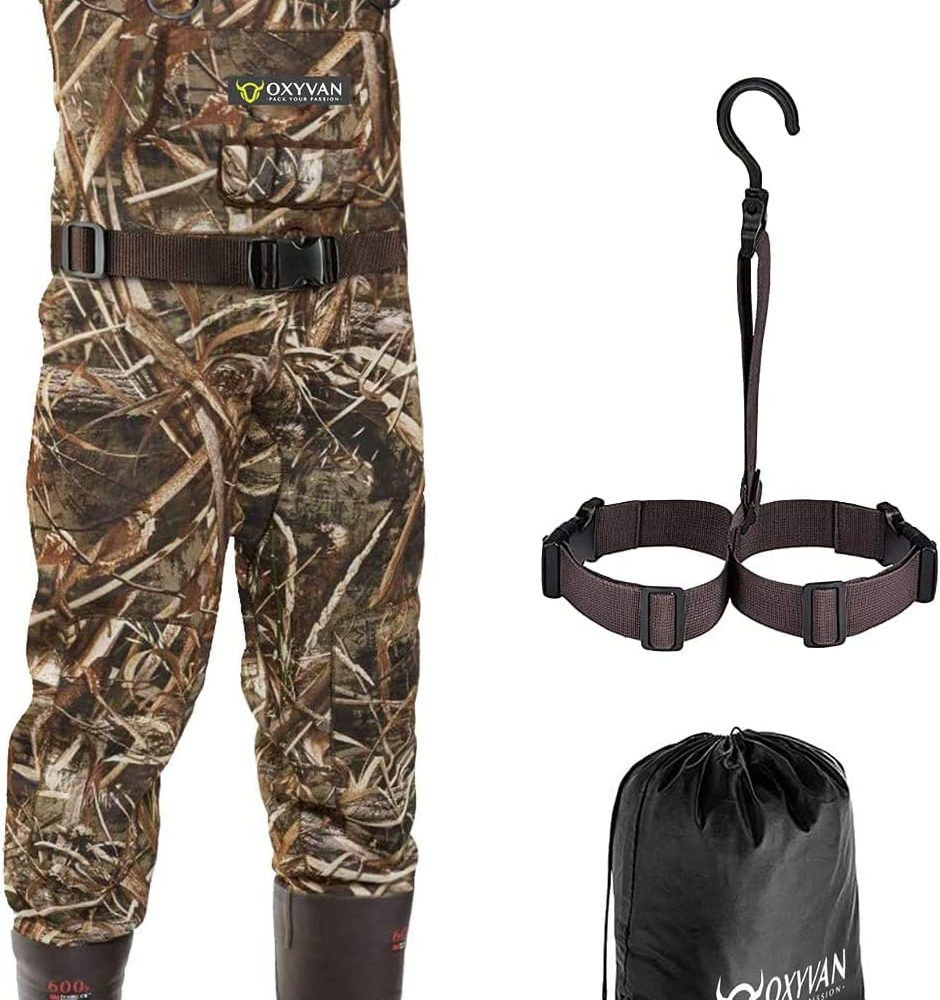 OXYVAN Duck Hunting Waders with 600G Rubber Boots Insulated,Neoprene Realtree MAX-7 Camo Fishing Chest Waders for Men & Women