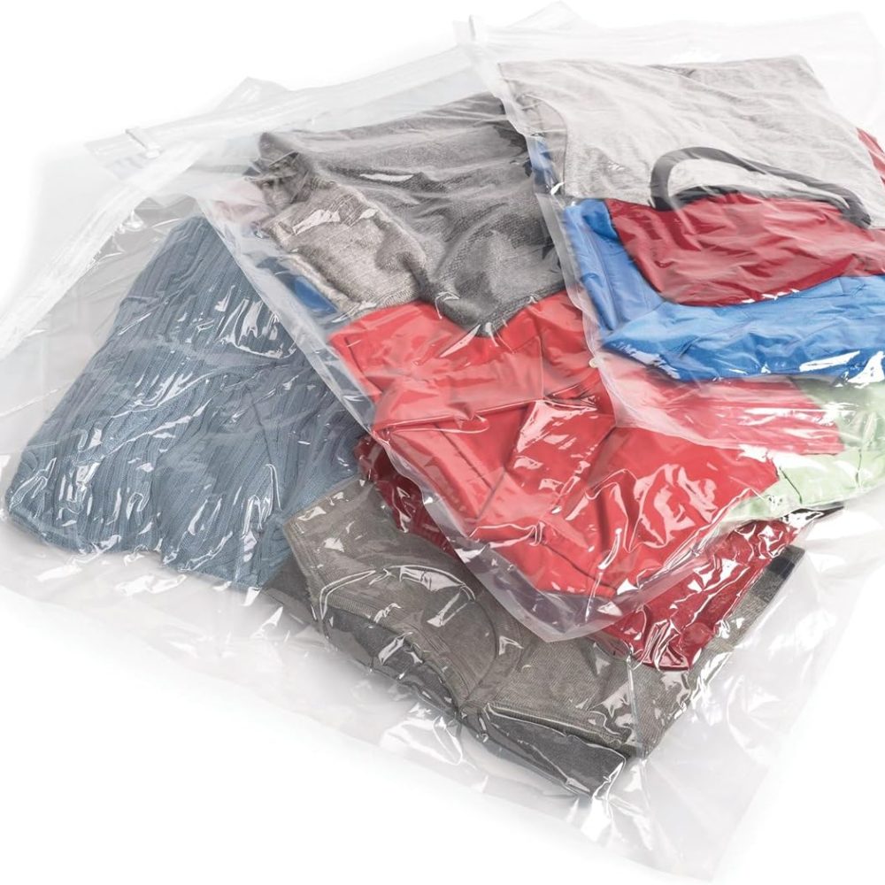 Packing Bags, Clear, 3-Piece Kit (Pouch/Carry-On/Large)